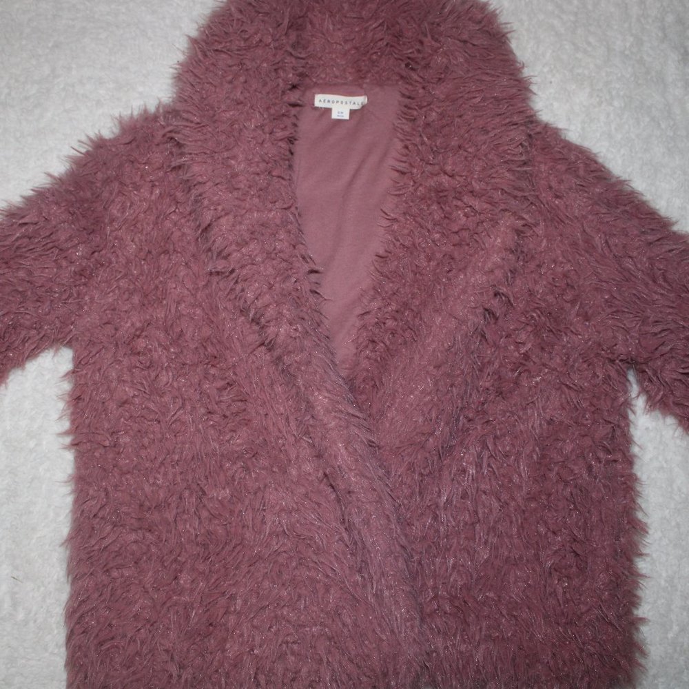 Fluffy Fusia Aeropostle Coat